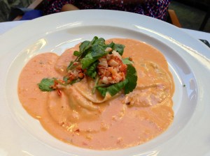 celadon-lobster ravioli